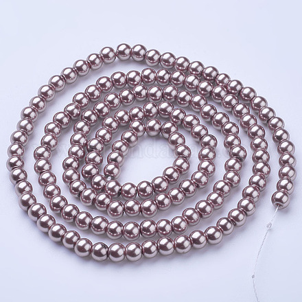 Abalorios de perla de vidrio HY-6D-B27-1