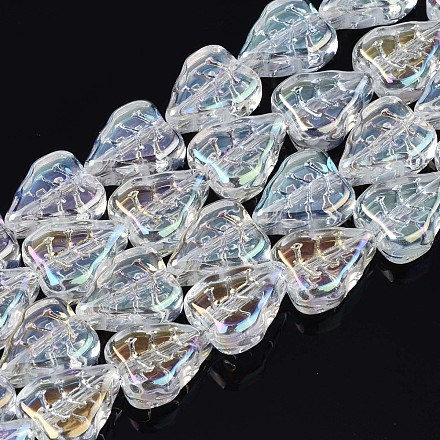 Chapelets de perles en verre électroplaqué EGLA-S188-16-B04-1