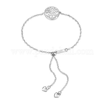 Bracelets coulissants en argent sterling plaqué rhodium shegrace 925 JB619A-1