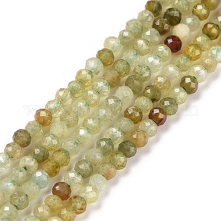 Natürlichen grünen Granat Perlen Stränge G-C009-A23-1