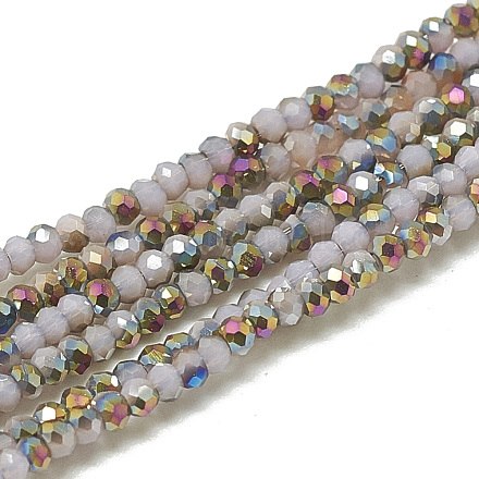 Chapelets de perles en verre opaque de couleur unie EGLA-Q113-02-1