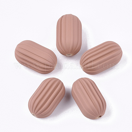 Perlas corrugadas de acrílico estilo caucho OACR-T014-18A-09-1