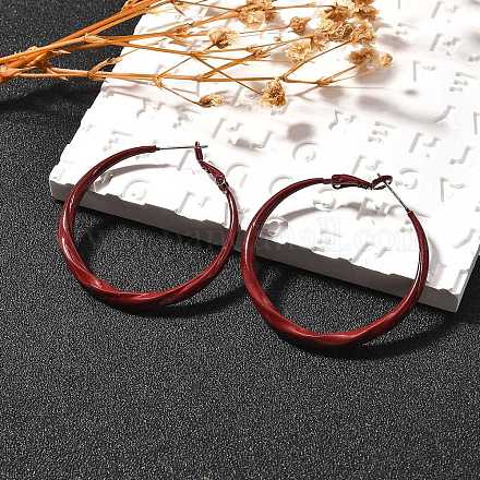 Серьги-кольца из сплава и 925 стерлингового серебра EJEW-Q013-05A-1