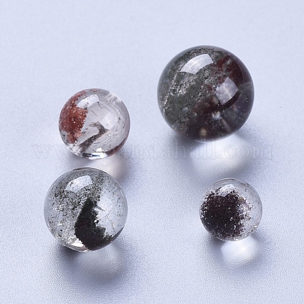 Quartz naturel vert lodolite / perles de quartz de jardin G-E558-02B-01-1