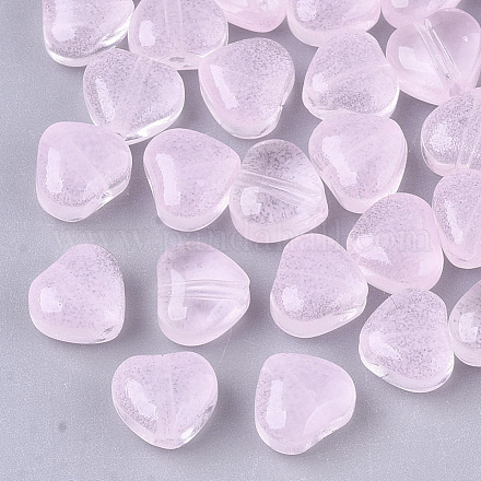 Perles de verre peintes par pulvérisation transparent GLAA-N035-02-A02-1