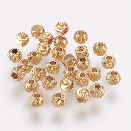 Brass Beads X-KK-G312-01G-4mm-G-1