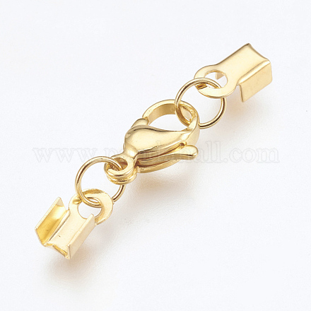 304 Stainless Steel Lobster Claw Clasps STAS-P207-10G-1