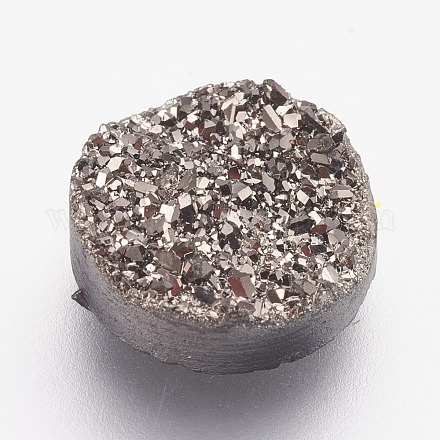 Cabochons en résine d'imitation quartz druzy RESI-E013-03D-10mm-1
