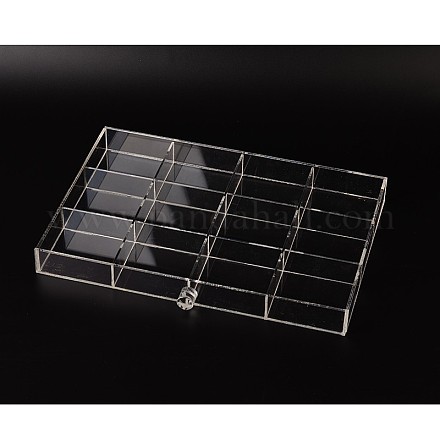 Rectangle Organic Glass Jewelry Beads Boxes CON-I004-09-1