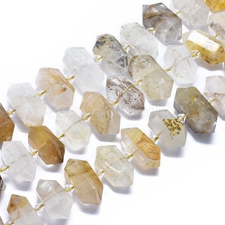 Perles de quartz dendritiques naturelles G-E530-01J-1