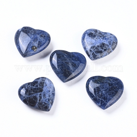Natural Sodalite Heart Love Stone G-L533-55-1