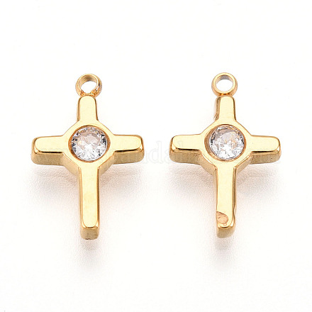 Ионное покрытие (ip) 304 нержавеющая сталь микропаве кубический цирконий подвески STAS-N110-01B-G-1