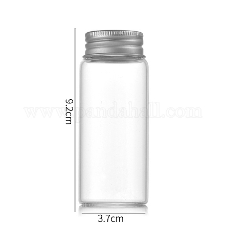 Botellas de vidrio transparente contenedores de abalorios CON-WH0085-76F-01-1