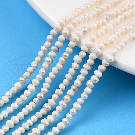Brins de perles de culture d'eau douce naturelles PEAR-N013-02G-1