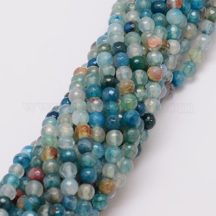 Chapelets de perles d'agate naturelle X-G-G882-6mm-C02-1-1