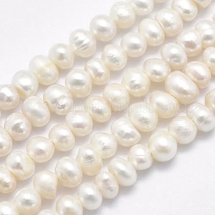 Hebras de perlas de agua dulce cultivadas naturales PEAR-F007-61-1