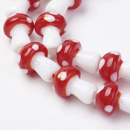 Chapelets de perles vernissées manuelles LAMP-E015-03J-1