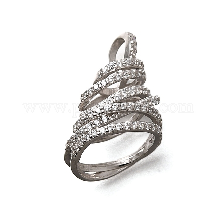 925 подвеска-спираль из стерлингового серебра с прозрачным кубическим цирконием STER-R011-04P-1