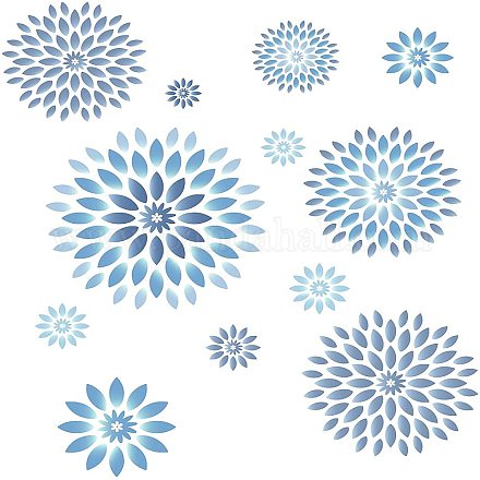 Superdant 3 fogli/set autoadesivo della parete del pvc blu modello di fiore decalcomania della parete bagno del vinile di arte della parete della decorazione della casa per il bagno soggiorno camera da letto cucina decor 13