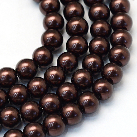 Chapelets de perles rondes en verre peint X-HY-Q330-8mm-40-1