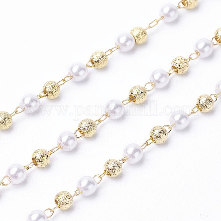 Handgemachte Perlenketten aus Acryl KK-I651-02G-1