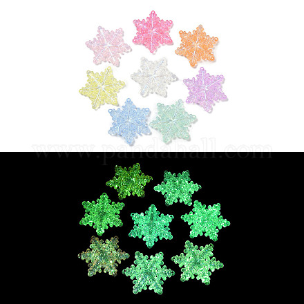 Светящиеся прозрачные акриловые бусины LACR-U001-08-1