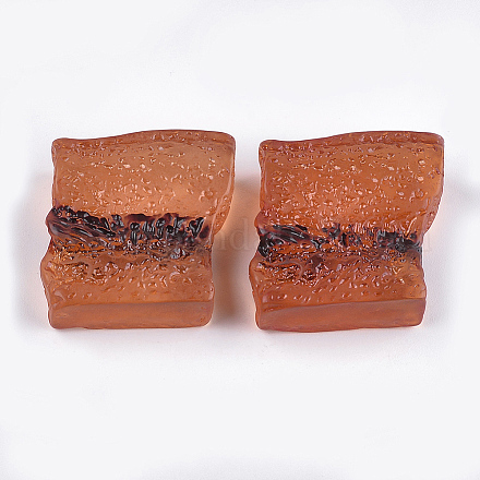 樹脂カボション  肉  模造食品  チョコレート  27x30x10.5mm CRES-T011-25-1