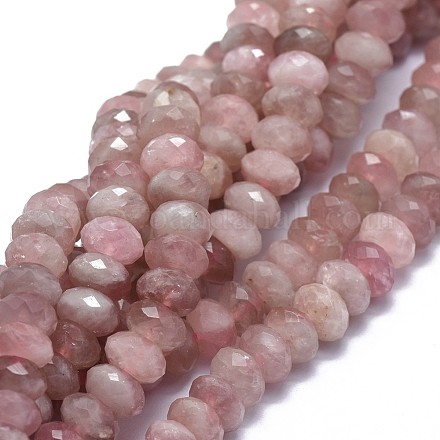Madagascar naturel rose perles de quartz brins G-I249-D23-02-1