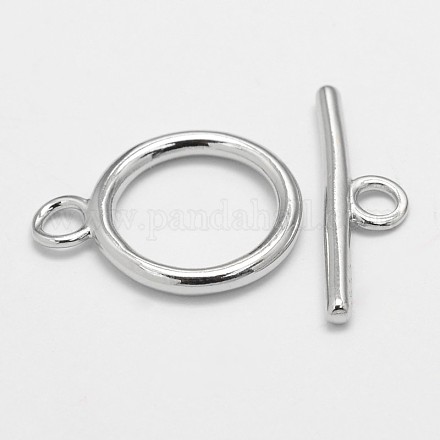Ring Eco-Friendly Brass Toggle Clasps KK-M154-29P-NR-1