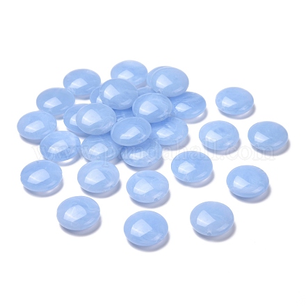 Perles acryliques rondes d'imitation pierre précieuse OACR-R051-21-1