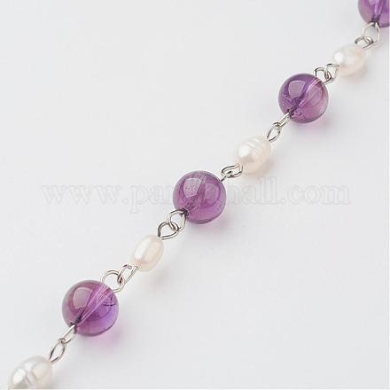 Ручная цепь для ожерелья браслетов материалы AJEW-JB00261-03-1