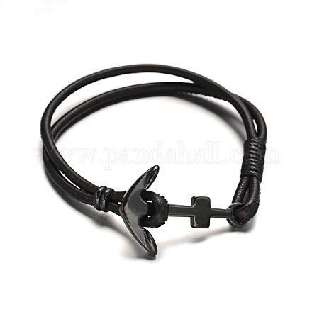 Leather Cord Bracelets BJEW-O124-02-1