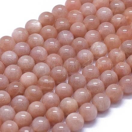 Natural Orange Sunstone Beads Strands G-D0013-76B-1