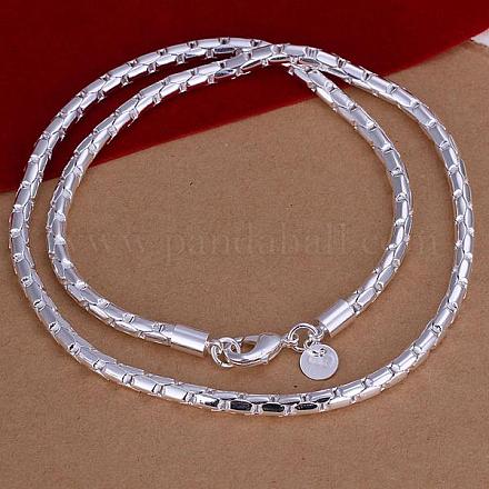 Популярные серебряные латунные ожерелья с цепочкой Coreana для мужчин NJEW-BB12821-1