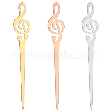 UNICRAFTALE 3Pcs 3 Colors Sealing Wax Mixing Sticks 100mm Stainless Steel Sealing Stamp Stirring Rod Musical Note Pattern Wax Seal Stamp Sticks for Sealing Stamp Dissolve Wax STAS-UN0040-10-1