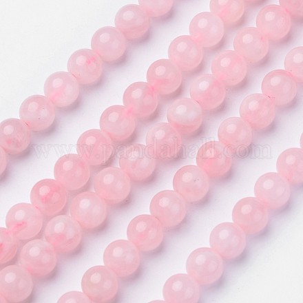 Natürlichen Rosenquarz Perlen Stränge G-D809-21-8mm-1