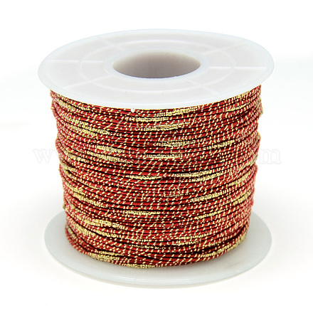 ナイロン糸とメタリックコード  ファイヤーブリック  1~1.5mm  約100m /ロール NWIR-T001-A12-1