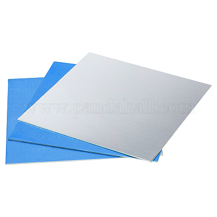 PandaHall 6pcs Thin Aluminum Sheets Practice Blank Aluminium Stamping Sheets Panel Plate Metal Craft for Jewelry Making Hand Stamping Embossing Etching TOOL-PH0017-19A-1
