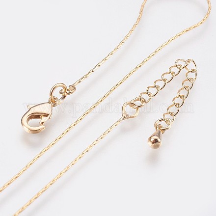Long-Lasting Plated Brass Coreana Chain Necklaces X-NJEW-K112-08G-NF-1