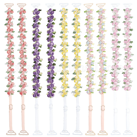 5 пара двухцветных регулируемых бретелей для бюстгальтера AJEW-CY0001-25-1