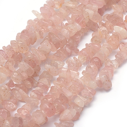 Madagascar rosa naturale perle di quarzo fili G-P332-39-1