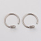 316L Stainless Steel Earring Hooks, Stainless Steel Color, 10x10x4mm, Pin: 0.7mm, 200pcs/box