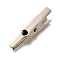 Iron Alligator Clamp Clips, Platinum, 43.5x7.5x14mm, Hole: 4mm