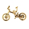 304 Stainless Steel Big Pendants, with Jump Rings, Bicycle Charm, Antique Golden, 44.5x59.5x12.5mm, Hole: 4.5mm
