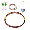 5M Aluminum Wire, Flat, Coconut Brown, 18 Gauge, 1x0.3mm, about 16.40 Feet(5m)/roll