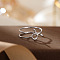 Twelve Constellations 925 Sterling Silver Finger Rings, Platinum, Taurus, Inner Diameter: 16~19mm