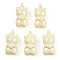 Opaque Acrylic Beads, Bear, Light Goldenrod Yellow, 25x12.5x11.5mm, Hole: 3mm