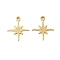 304 Stainless Steel Charms, Star Charms, Real 14K Gold Plated, 10.5x9.5x1mm, Hole: 1mm
