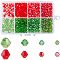 Christmas Theme Mixed Styles Electroplate Glass Beads, Mixed Shapes, Mixed Color, 3~8x2.5~8mm, Hole: 0.7~1.5mm, 1100pcs/box