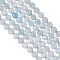 2 Strands Natural Aquamarine Beads Strands, Faceted, Round, 3mm, Hole: 0.6mm, about 115pcs/strand, 15.35 inch(39cm)